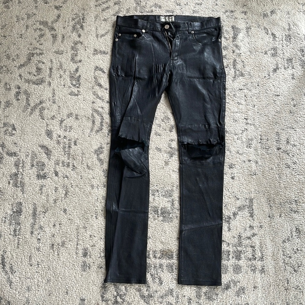 Saint Laurent Lamb Leather Pants Size 30 waist